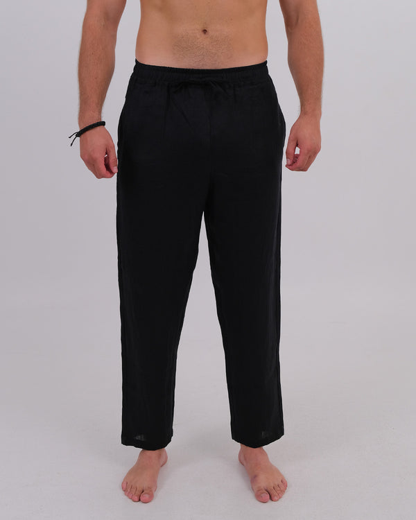 Long Pant Linen 100% Black