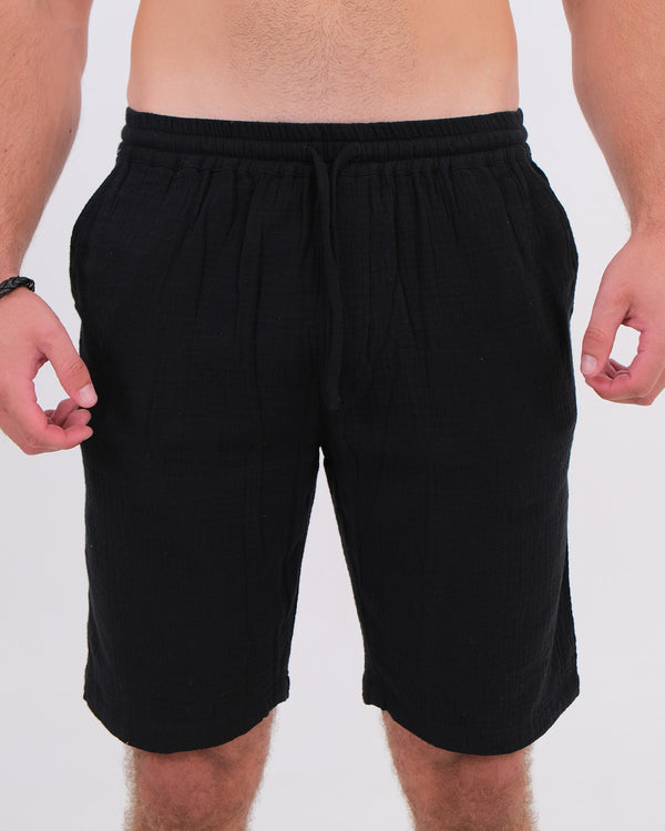 Unisex Short Cotton Bubble Black