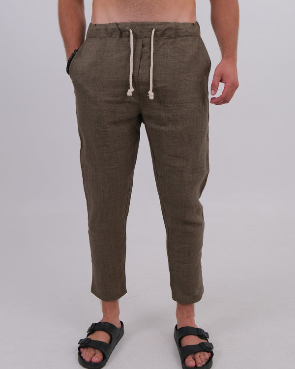 Thomas Pant Linen 100% Khaki