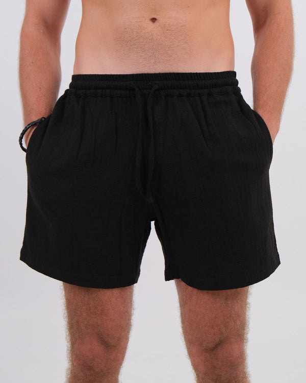 Dwi Short Cotton Gauze Black