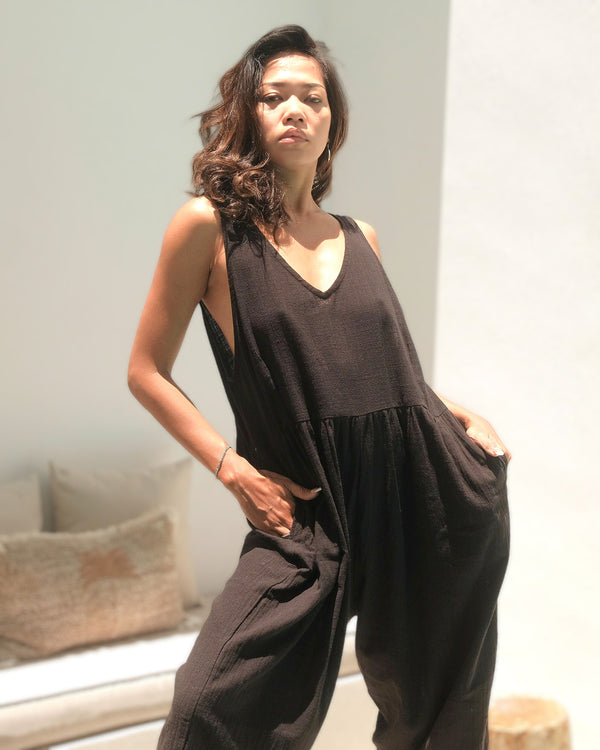 Stella Jumpsuit Cotton Black